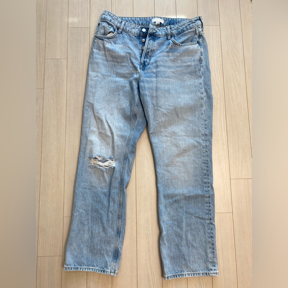 H&M Button Fly Straight Leg Jeans